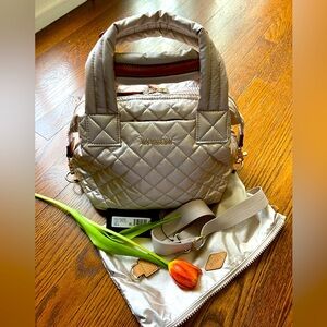 MZ Wallace Small Sutton Deluxe. Pale rose gold. Not one flaw.